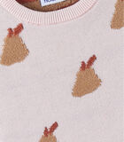 Lichtroze trui met karamelkleurige peertjes image number 2