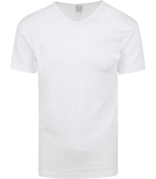 Alan Red T-shirt Organic Col-V Blanc Lot de 2