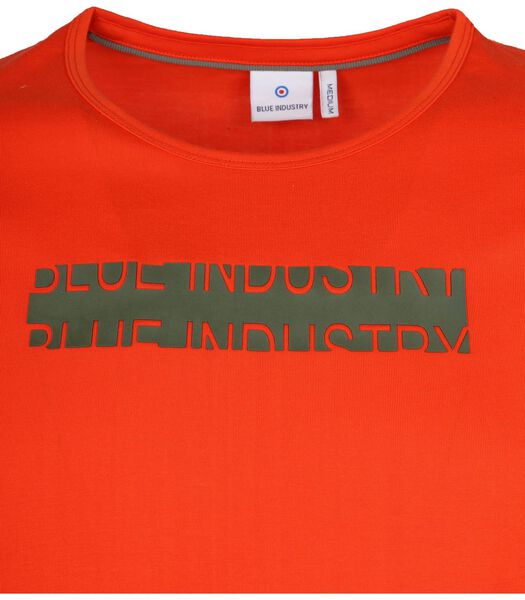 Blue Industry T-Shirt Logo Orange