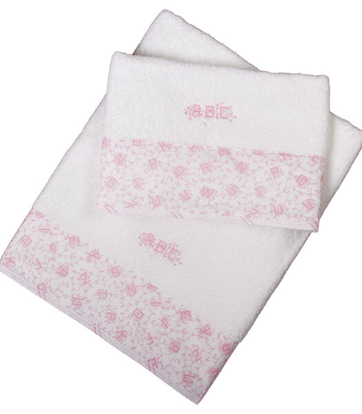 Set 2 pc serviettes éponges 70x140 cm et 50x70 cm