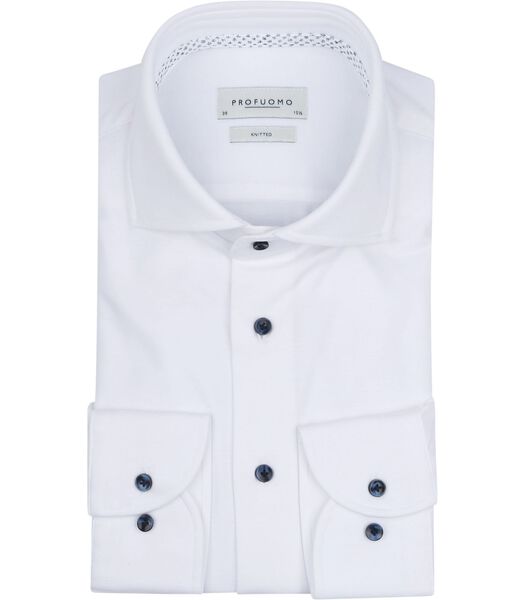 Profuomo Chemise Knitted Single Jersey Blanche