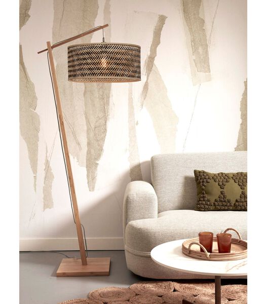 Vloerlamp Java - Bamboe/Zwart - 75x50x176cm