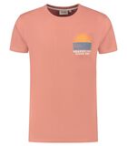 T-shirt Sunset Faded Pink image number 0