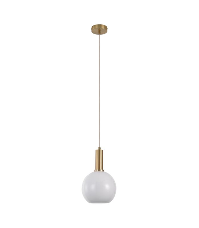 Faberge - Hanglamp - rond - wit - glas - koper - 1 lichtpunt image number 3