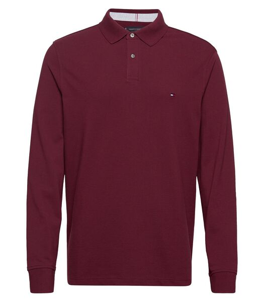 Tommy Hilfiger Big And Tall - Polo à manches longues Bordeaux
