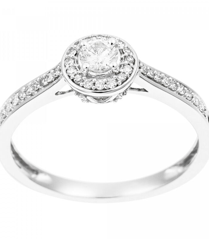 Ring 'Brillant Somptueux' witgoud en diamanten image number 3