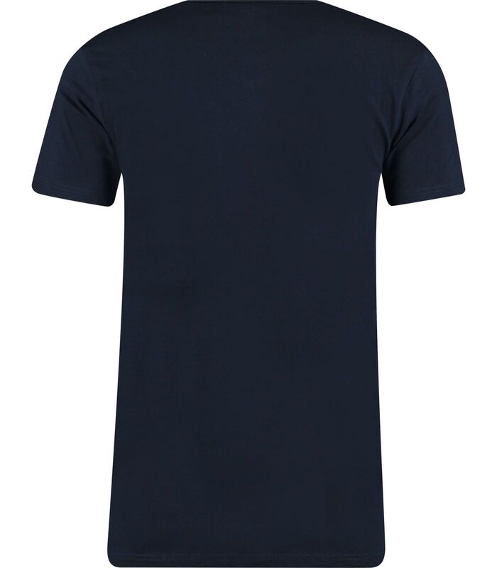 2-Pack Basic T-shirt Bio V-Neck Donkerblauw image number 2