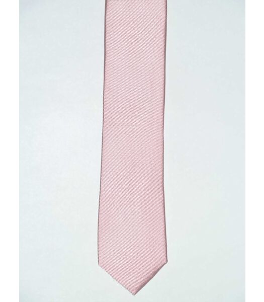Cravate slimline soie rose