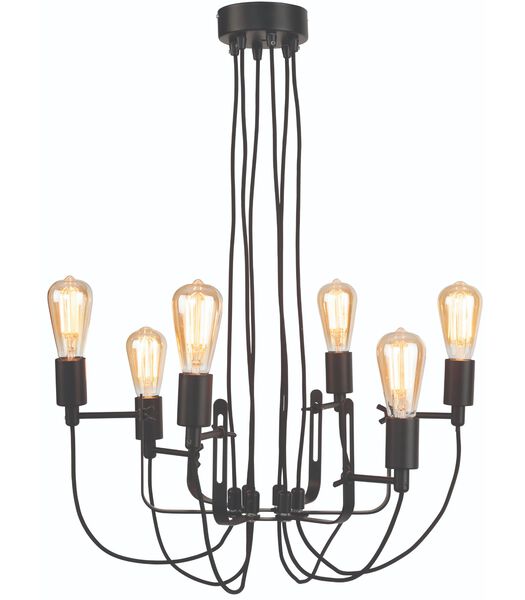 Hanglamp Seattle - Zwart - Ø55cm - 6L