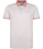 Polo Print Grijs Rood image number 0