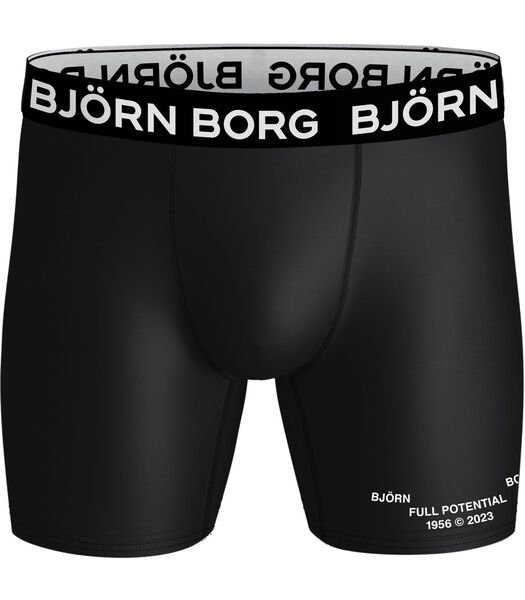 Björn Borg Performance Boxershorts 2-Pack Zwart Bordeaux