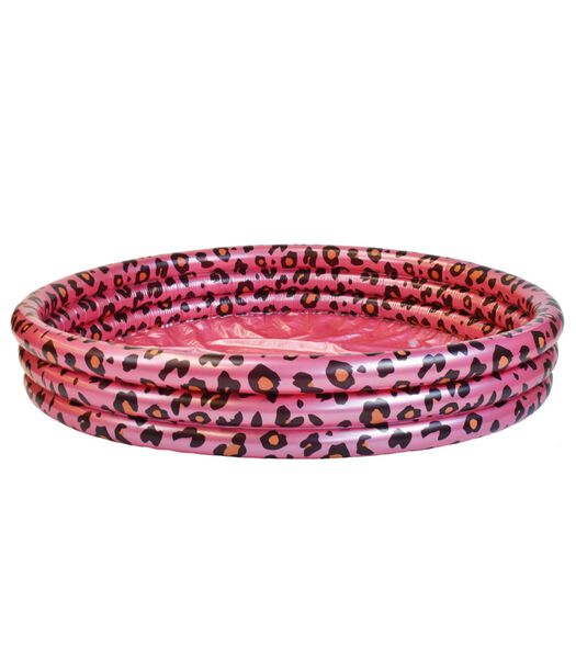 kinderzwembad roze panterprint 3 ringen - 150 cm