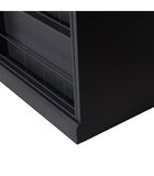 Armoire 1 Porte Coulissantes - Pin - Noir - 200x150x46,5 - Swing image number 4