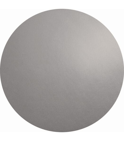 Placemat - Leather Optic Fine - Cement - ø 38 cm