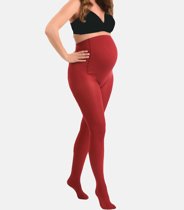 Collants de grossesse opaques confortables 60den Rouge image number 1