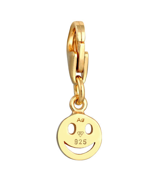 Amulette Charm Femme Pendentif Avec Smiling Face De Base En Argent 925 Sterling
