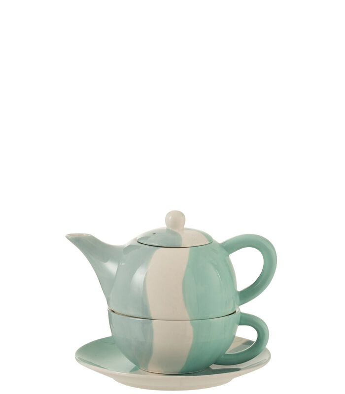 Tea For One Vague Porcelaine Blanc/Bleu image number 0