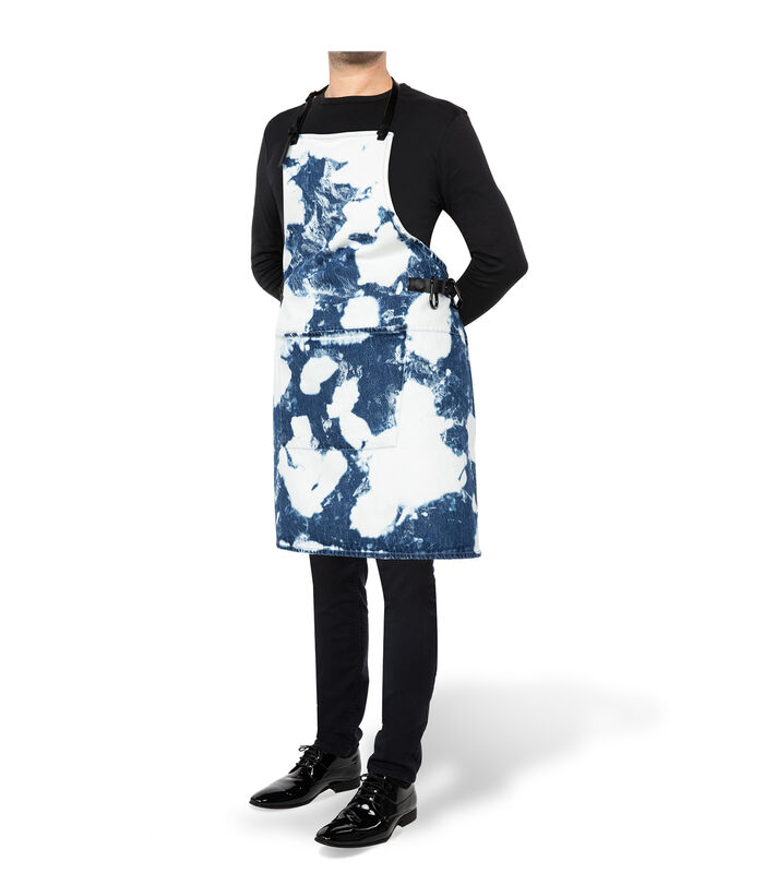 BBQ Style Schort, Denim - Blue Stained image number 1