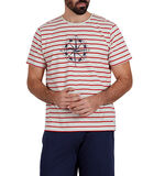 Pyjama short t-shirt Brujula rouge image number 0