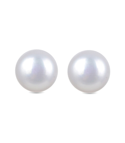 Boucles d'oreilles, essentielles en argent 925 et perle blanche rhodiée