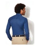 Desoto Overhemd Strijkvrij Modern Kent Indigo Blauw image number 4