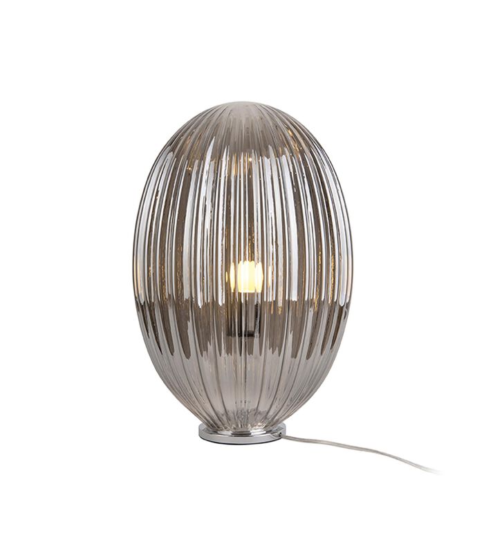 Lampe à poser Smart - verre ovale Smokey Grey - grande - 30x45cm image number 0