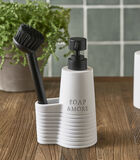 Distributeur de savon Pompe à savon avec brosse - Ensemble de nettoyage Soap & More - Noir et Blanc image number 1