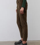 Pantalon en fin velours modèle THEDA coupe boyfriend courte image number 3