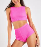 Roze bikinitopje met kreukeffect Maleo Scrunchy image number 4