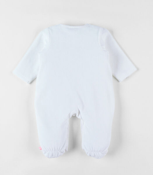 Jersey 1-delige pyjama met olifant voor pasgeborenen, beige