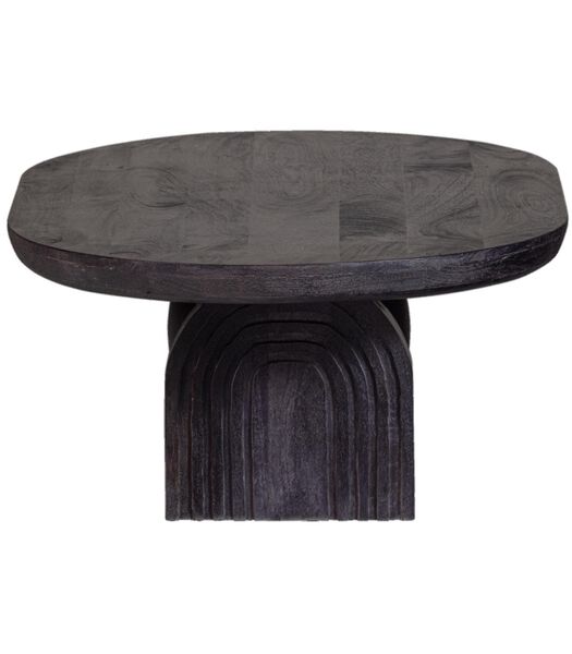 Table Basse - Bois De Manguier - Noir - 38x110x72  - Steppe
