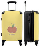 Handbagage Koffer met 4 wielen en TSA slot (Appel - Geel - 'La Pomme' - Abstract) image number 0