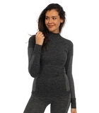 Premium Thermoshirt Dames met lange mouwen Zwart Melange image number 0