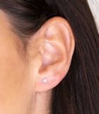Geelgouden oorbellen met diamanten image number 2