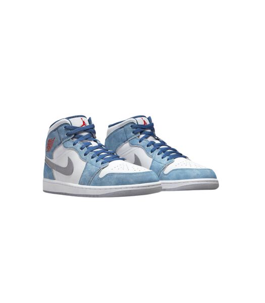 Air Jordan 1 Mid French Blue Fire Red (GS)