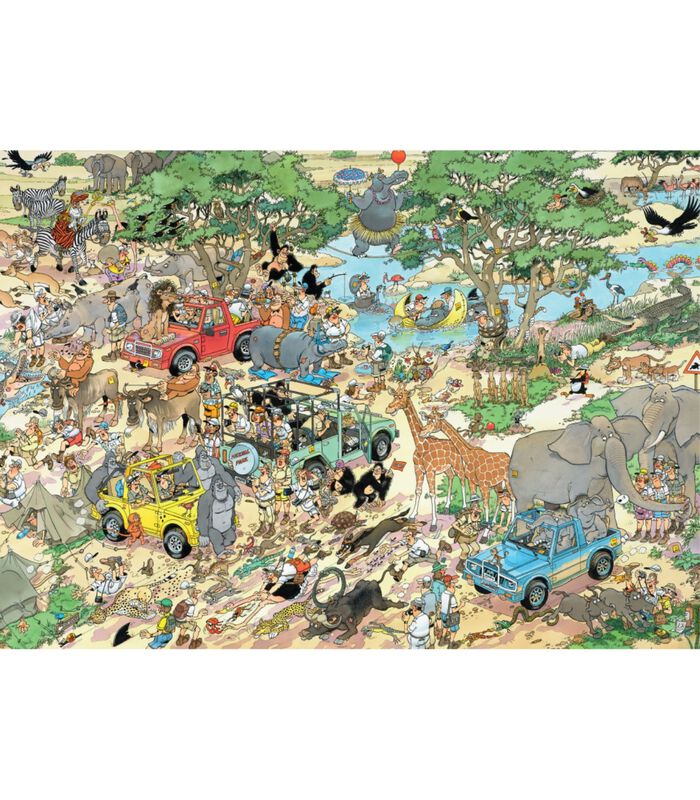 puzzel Jan van Haasteren Safari & Storm 2in1 - 2x 1000 stukjes image number 1