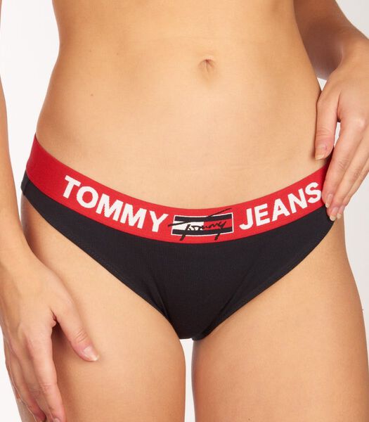 Slip Bikini Tommy Jeans noir rouge