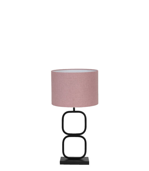 Tafellamp Lutika/Livigno - Zwart/Roze - Ø30x67cm