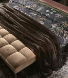 Plaid 260x130 - Vintage Faux Fur Bedspread - Bruin image number 1