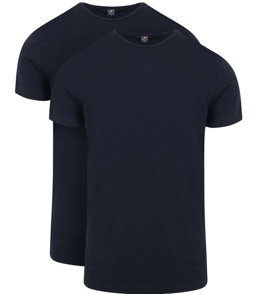 Ota T-Shirt Ronde Hals Navy 2-Pack