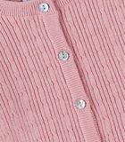 Vestje uit gevlochten tricot, donkerroze image number 2