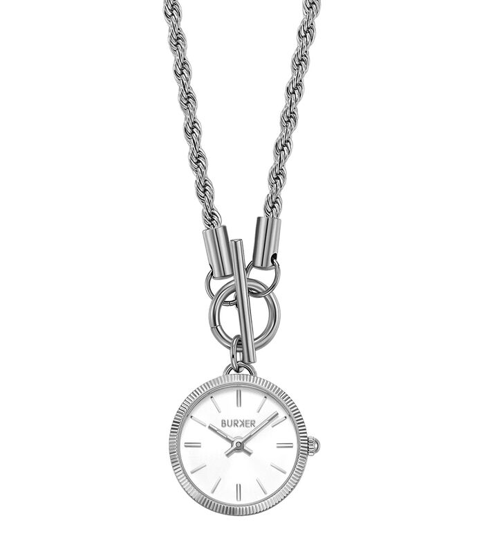 BURKER Nicky Dames Ketting Horloge Hanger - Zilver - 41 cm image number 0
