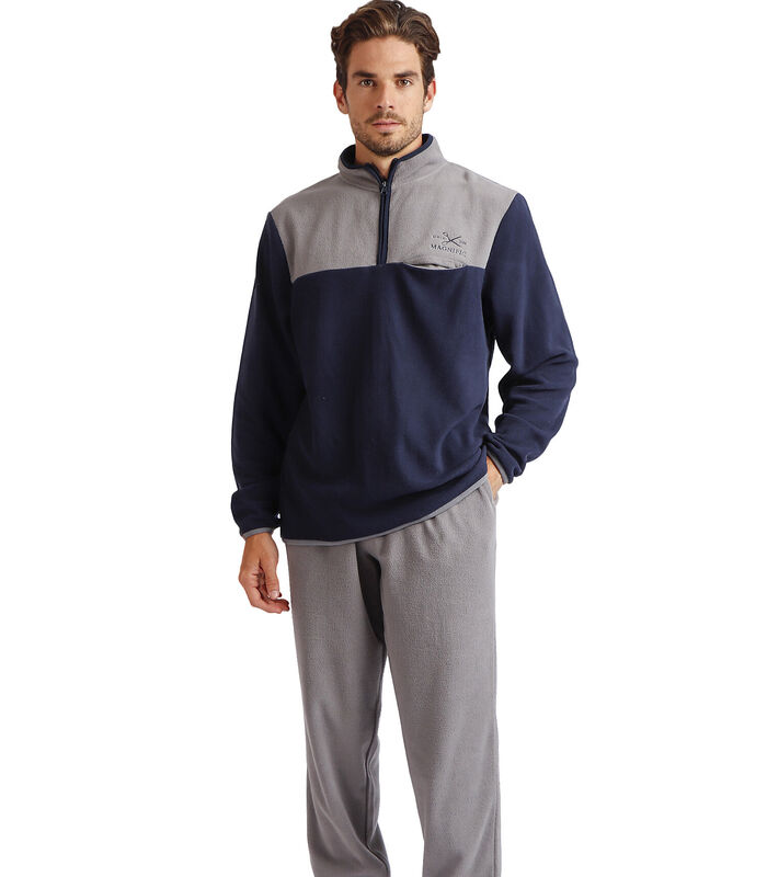 Microfleece pyjama voor binnen broek en top Sport image number 0