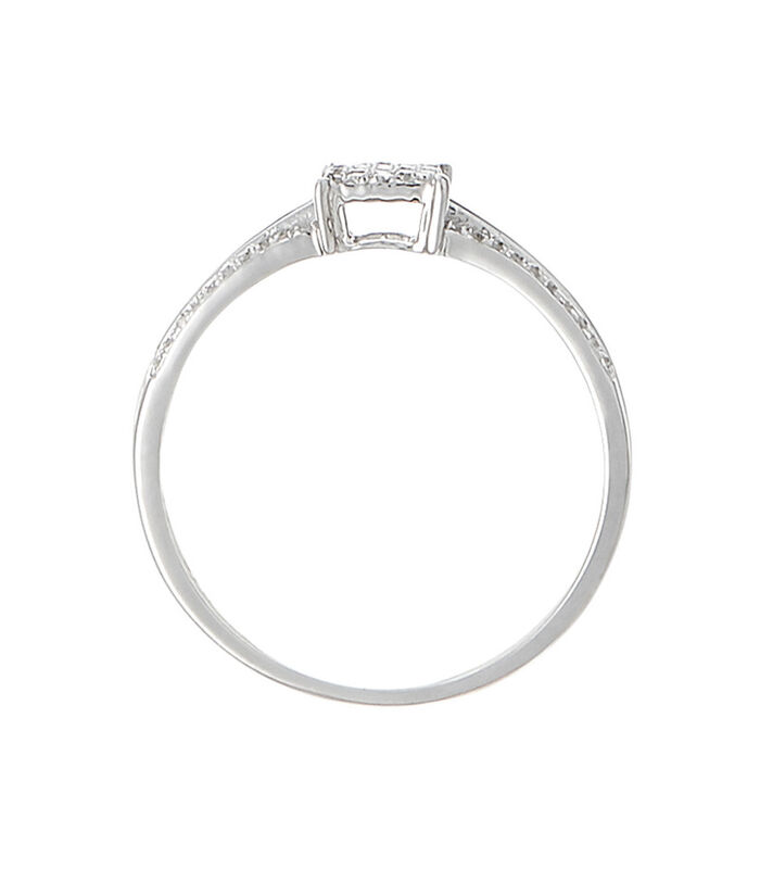 Ring 'Mon bonheur' witgoud en diamanten image number 2