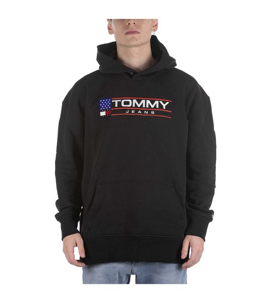 Sweat-Shirt Noir Sport Moderne Tommy Hilfiger