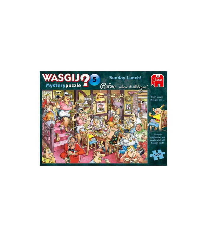 puzzel Wasgij Retro Mystery 5 - Zondagse Lunch! - 1000 stukjes image number 3