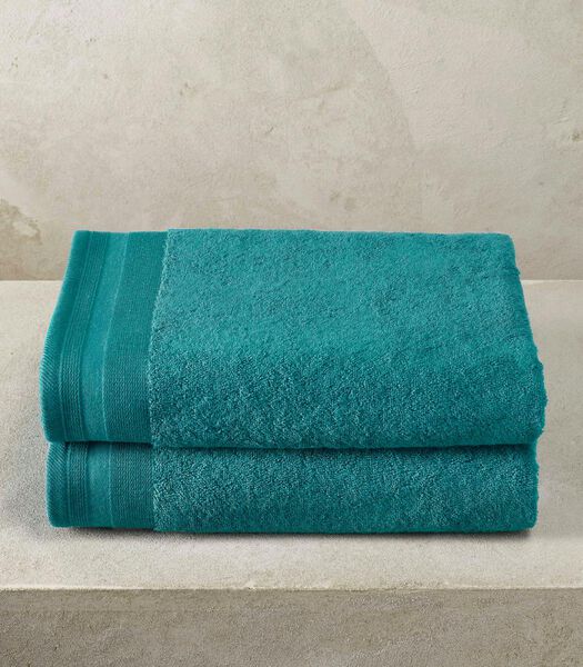 2 serviettes de bains Contessa lake green