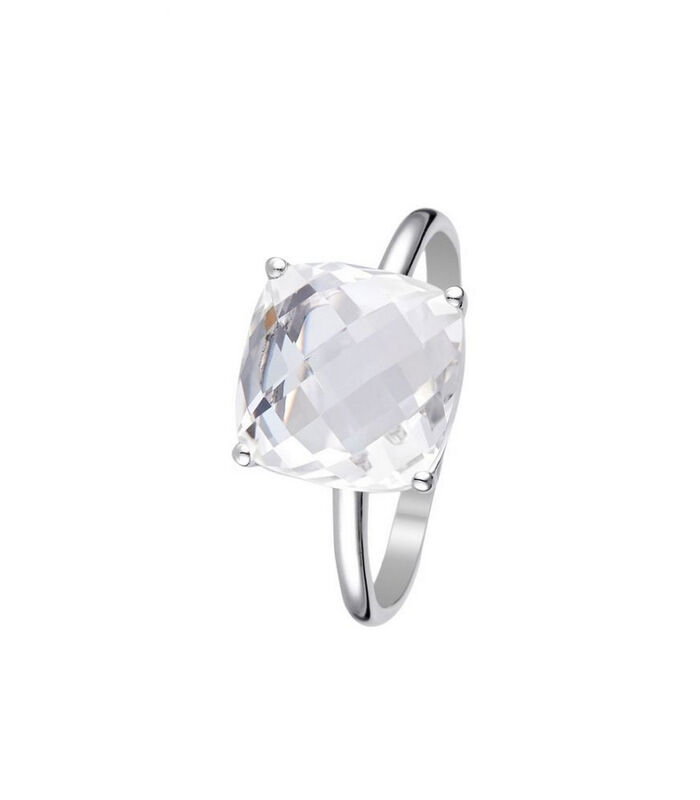 Ring 'Amathia Topaze' witgoud en diamanten image number 0