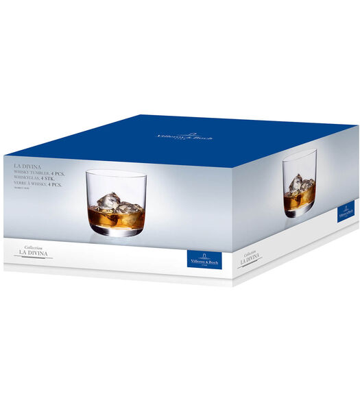 Whiskey Glazen La Divina - 360 ml - 4 stuks
