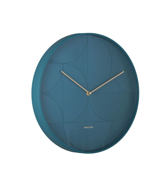 Horloge murale Echelon Circular - Bleu - Ø40cm